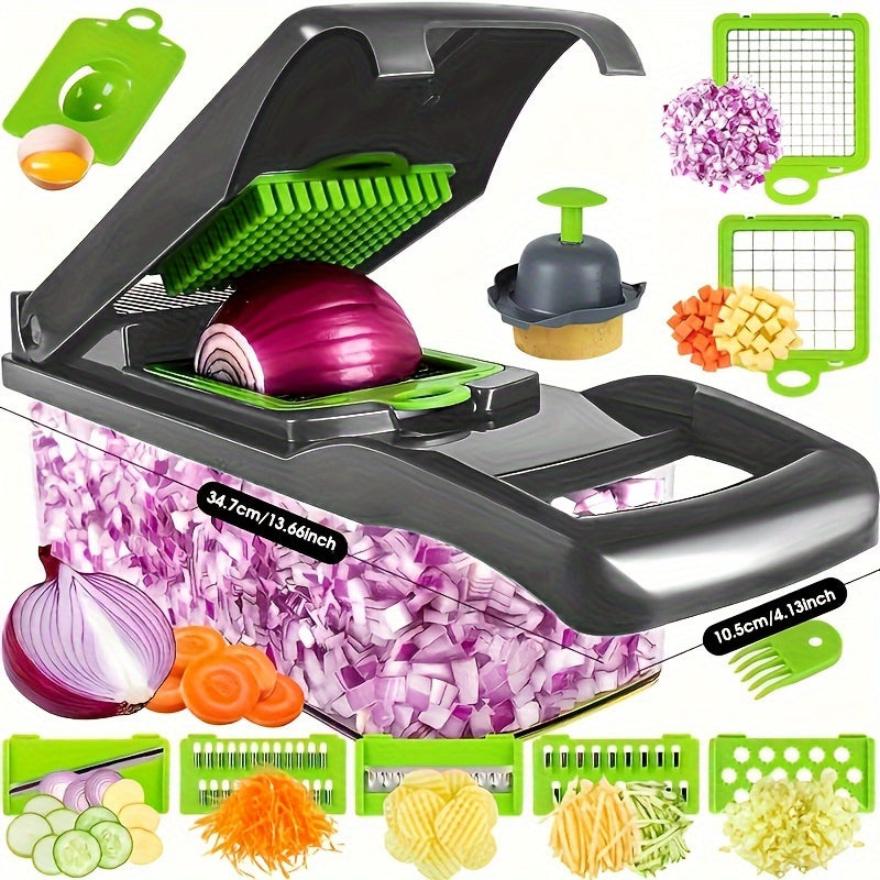 15pcs Multifunctional Vegetable Chopper & Slicer Set
