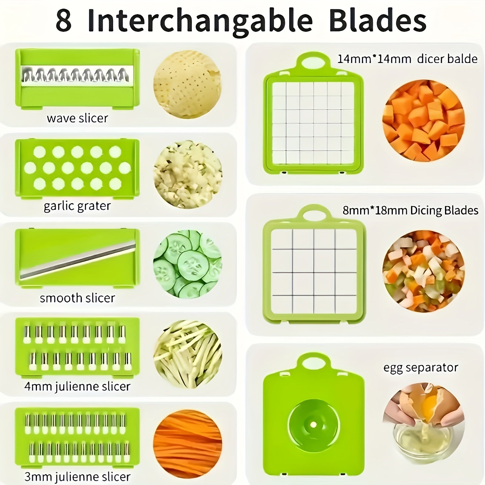 15pcs Multifunctional Vegetable Chopper & Slicer Set