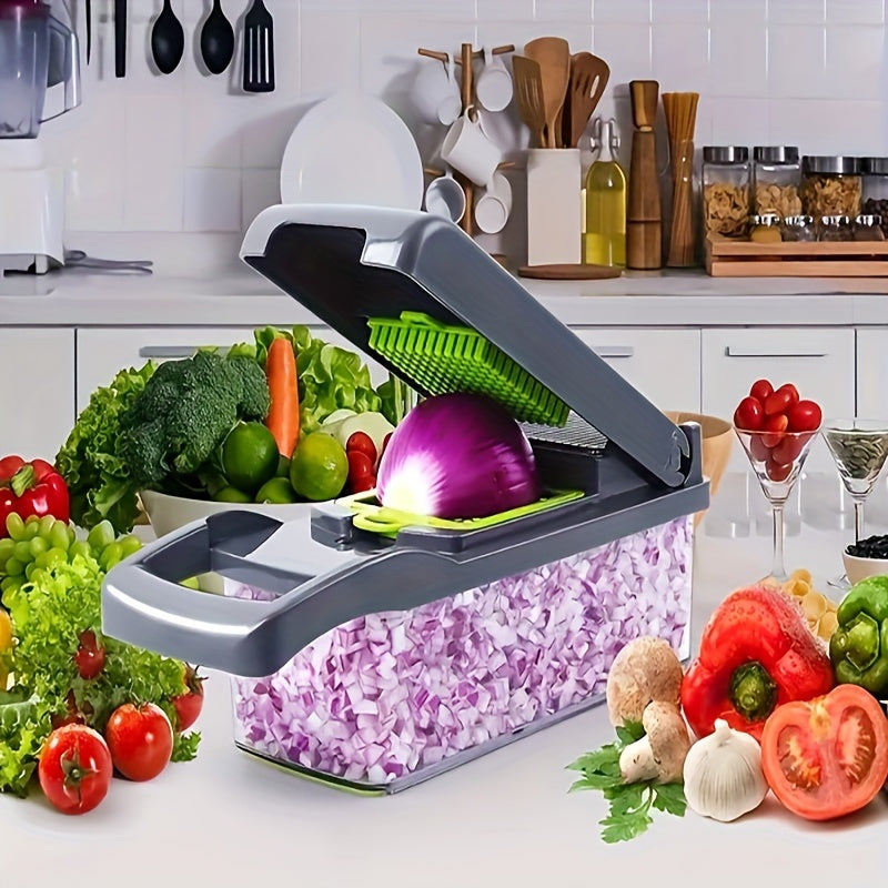 15pcs Multifunctional Vegetable Chopper & Slicer Set