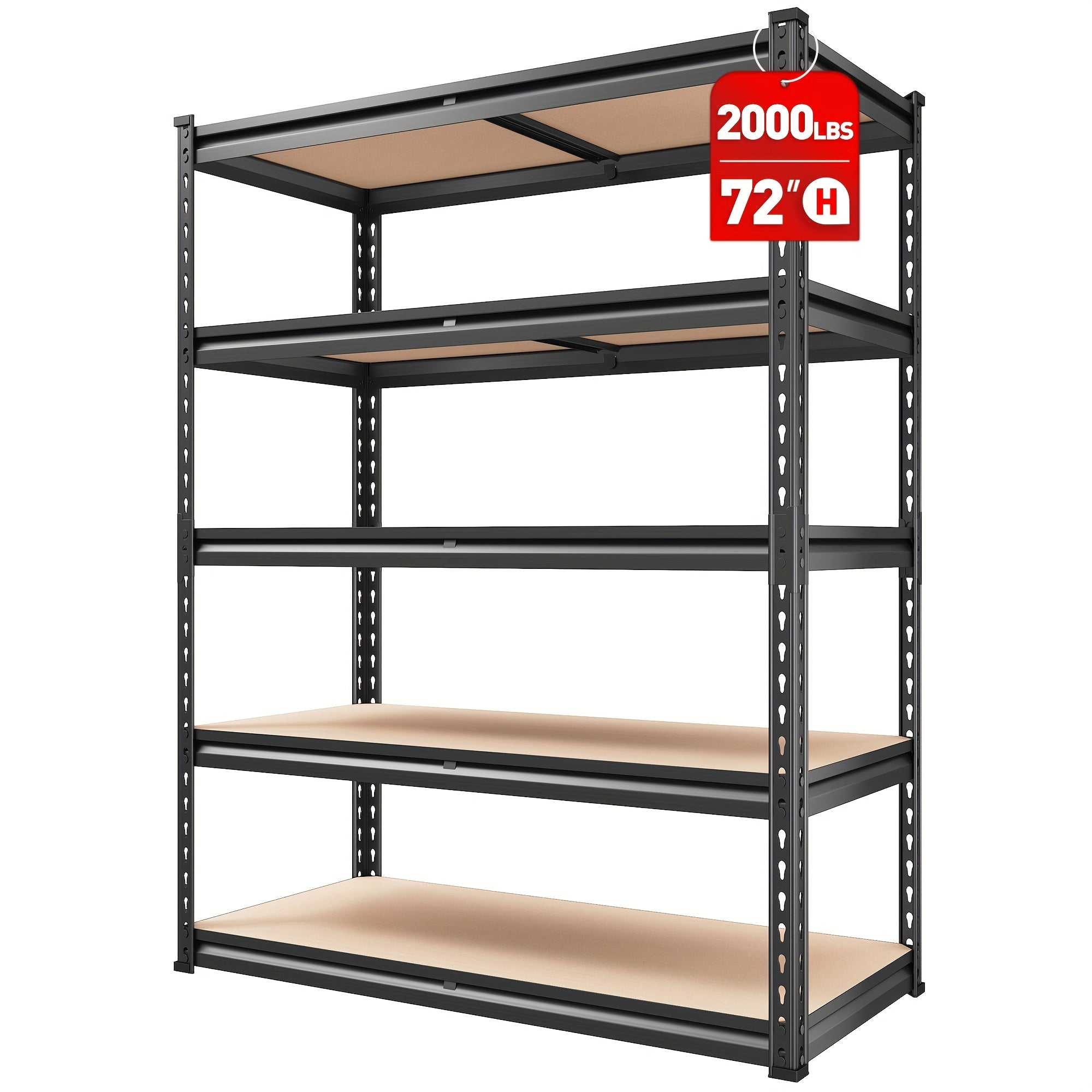 Heavy Duty 5-Tier Metal Shelving Unit – 2000 lbs Capacity