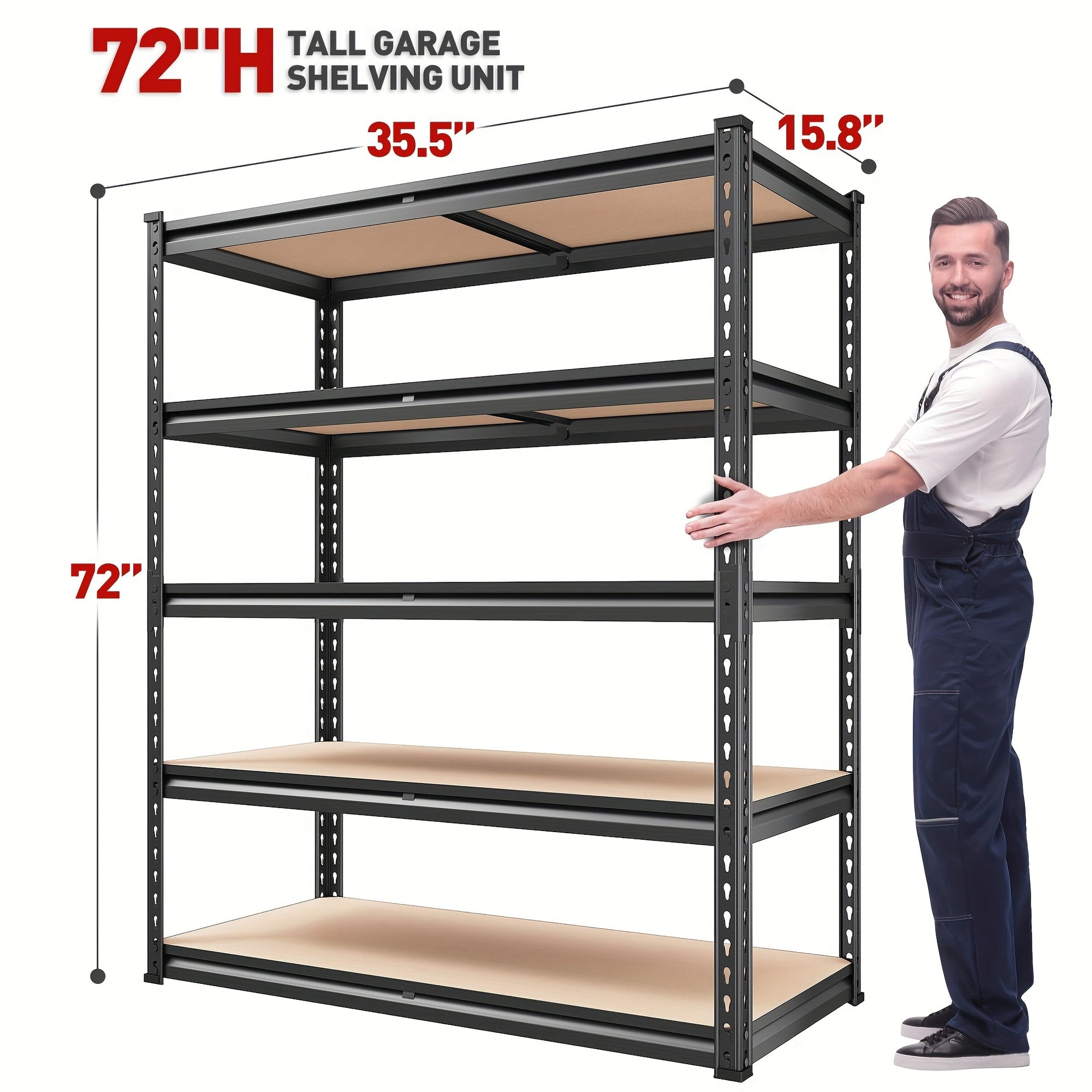 Heavy Duty 5-Tier Metal Shelving Unit – 2000 lbs Capacity