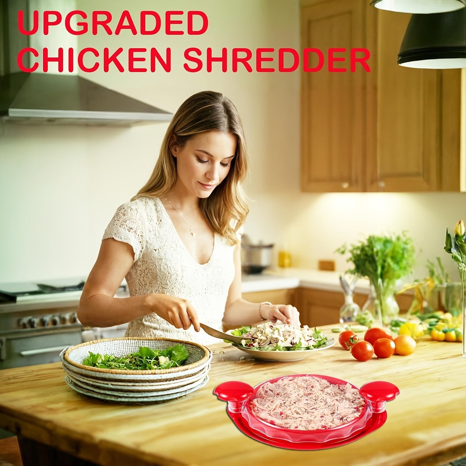 Chicken Shredder Tool with Lid & Brush – 1pc