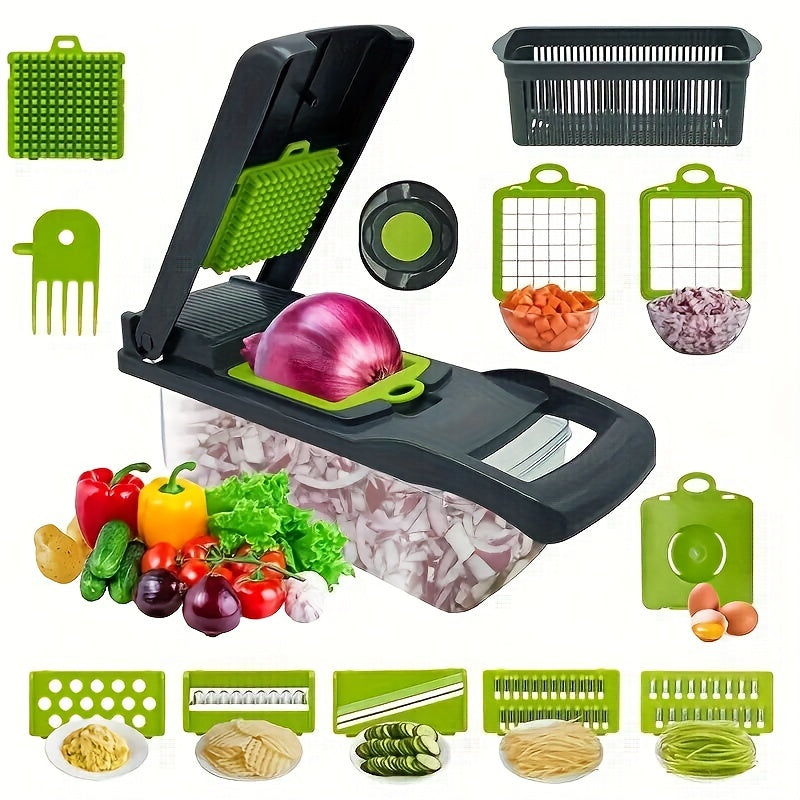 15pcs Multifunctional Vegetable Chopper & Slicer Set