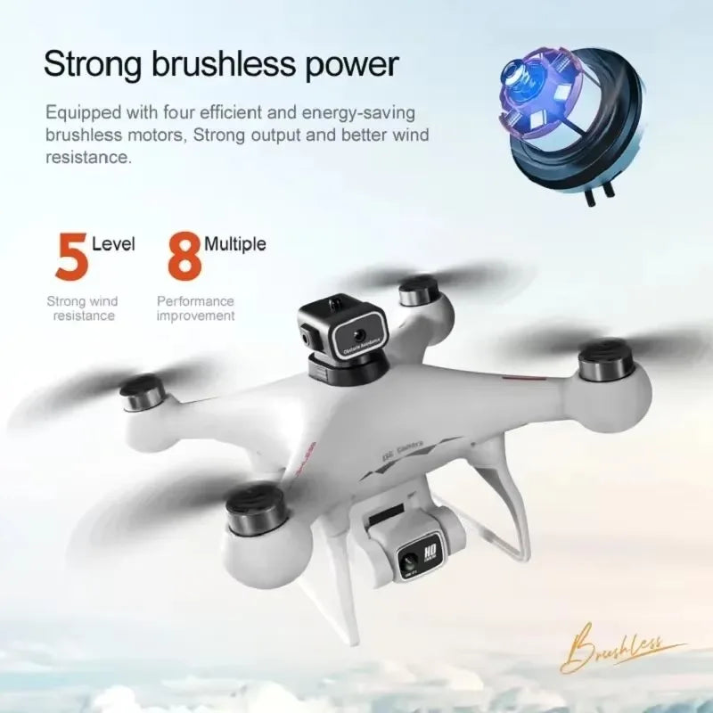 S116MAX 8K HD Drone with Dual Camera 3 Batteries Optical Flow 360° Obstacle Avoidance WiFi FPV Brushless Motor RC Quadcopter Toy