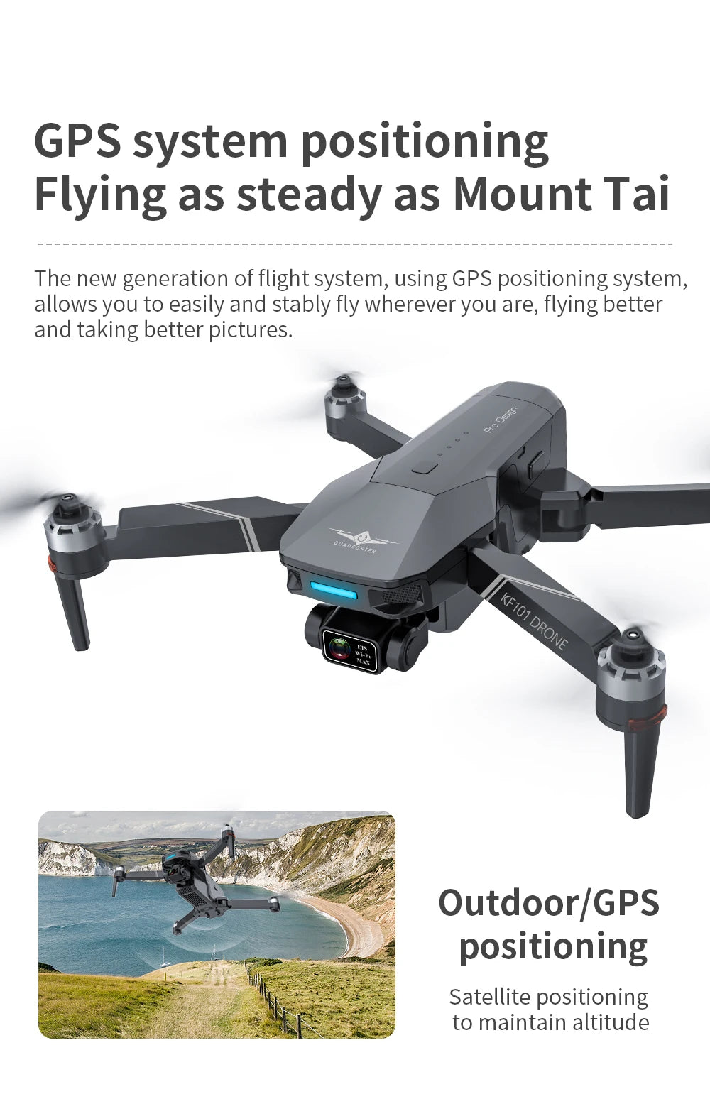 KF101 MAXS 4K GPS Drone with 3-Axis Gimbal & EIS