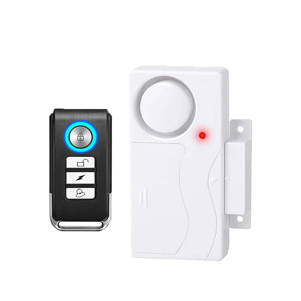 110dB Loud Alarm Windows Open Alarms Magnetic Security Sensor Wireless Remote Door Alarm for Kids Safety
