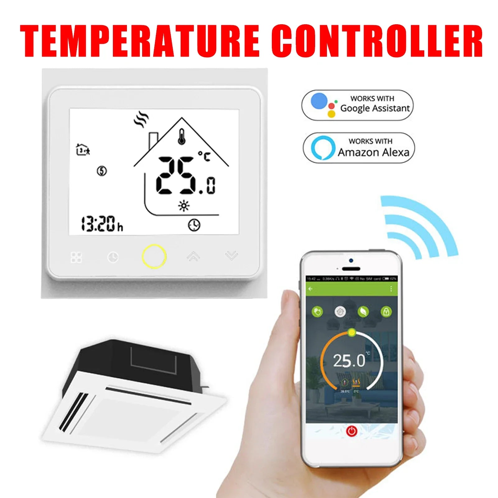 Water/Electric Floor Heating Thermostat with Zigbee Control Smart Home Floor Thermostat Underfloor Heating Temperature Regulator