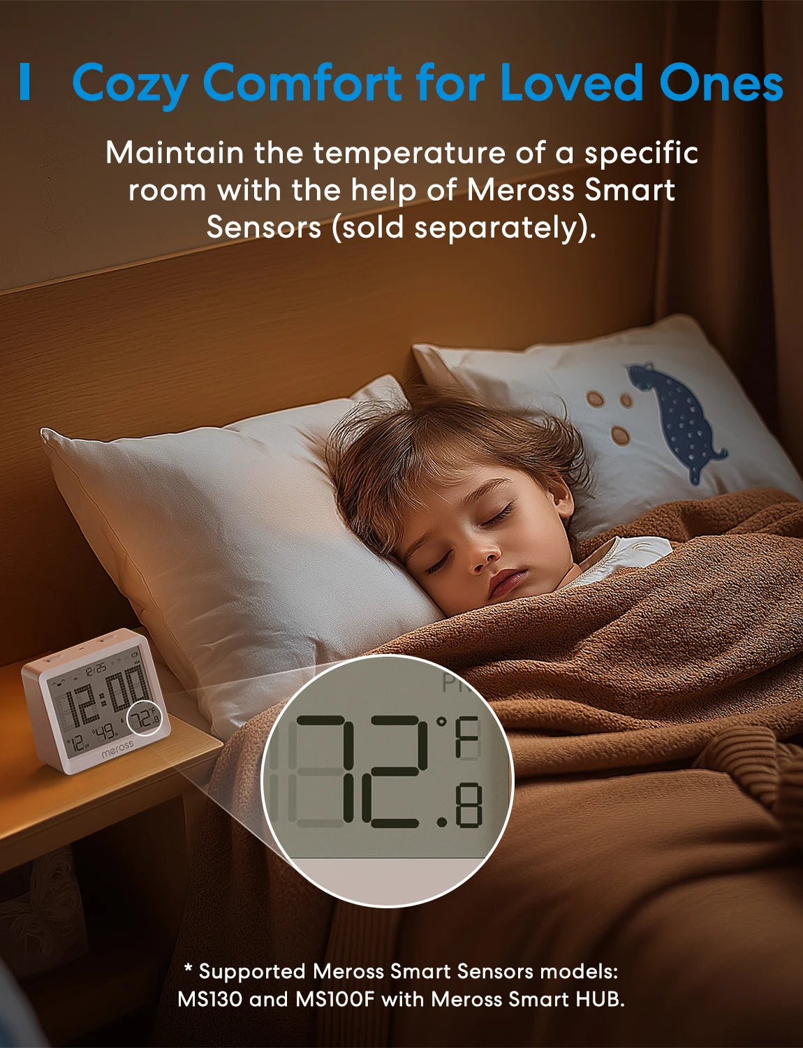 Meross Matter Smart US Wi-Fi Thermostat Compatible with 95% heating and cooling systems Work with Alexa Homekit