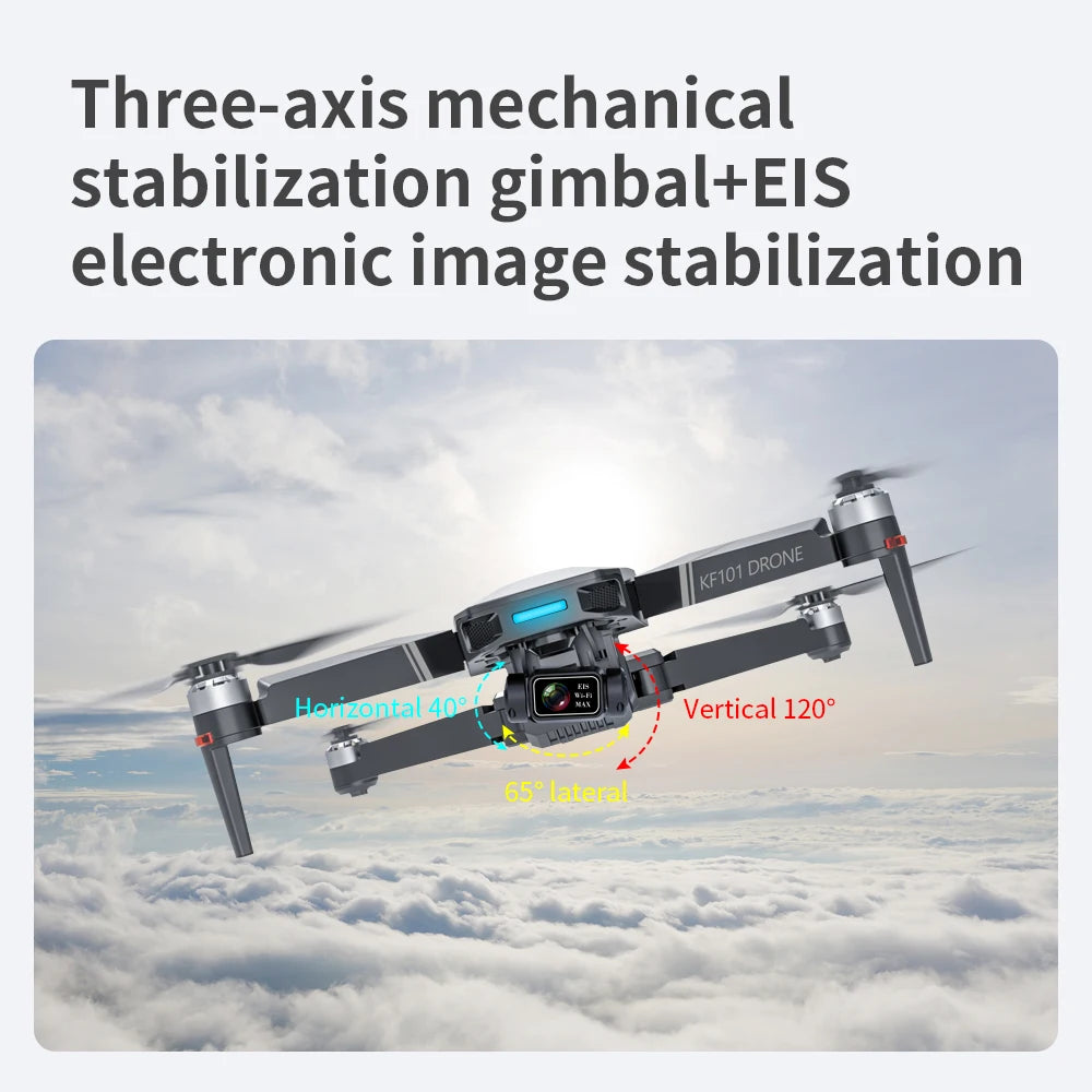 KF101 MAXS GPS Drone 4K Camera 3-Axis Gimbal Brushless Anti-Shake EIS HD Camera Drone 3KM Flight RC Drone Ship from US