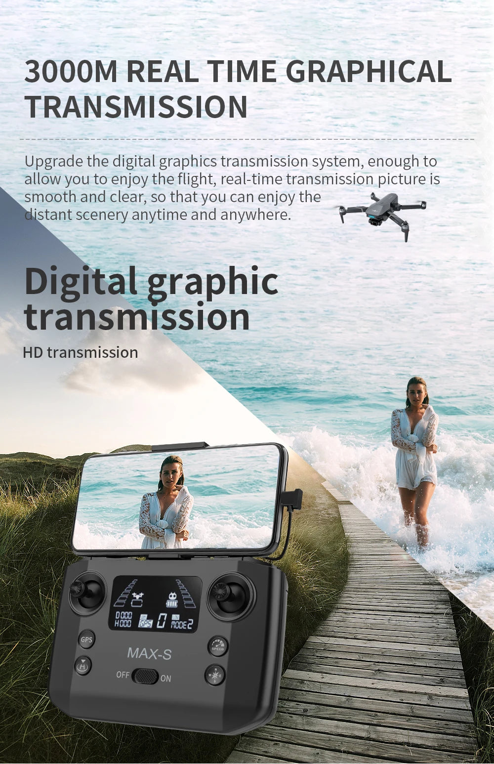 KF101 MAXS 4K GPS Drone with 3-Axis Gimbal & EIS