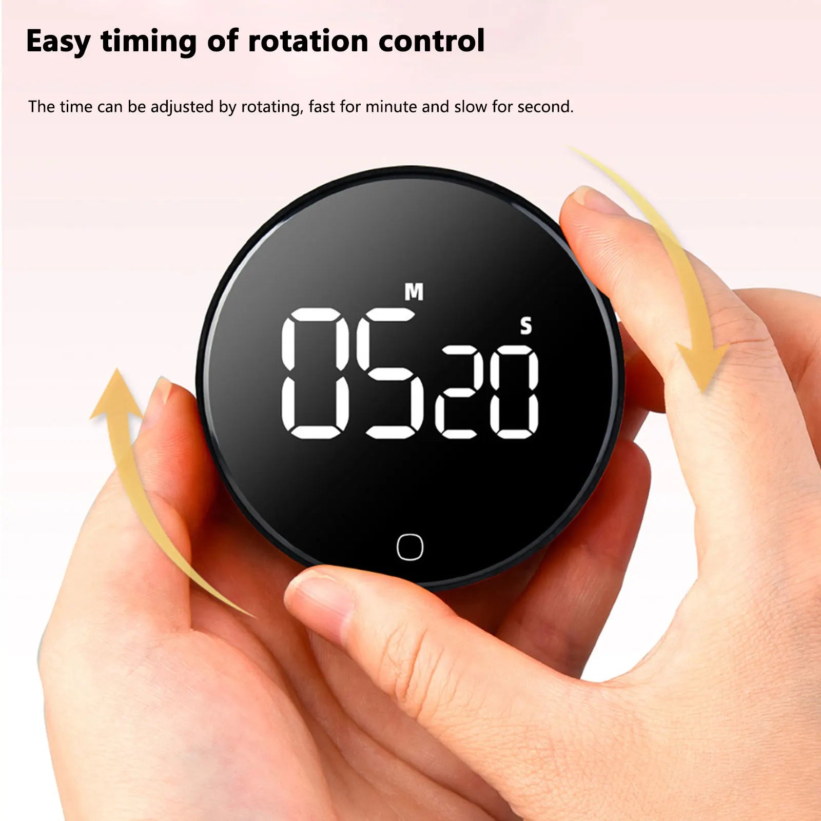 LED Digital Kitchen Timer USB Rechargeable Magnetic Shower Study Stopwatch 3-Level Volume Back Bracket Design Kitchen Gadgets
