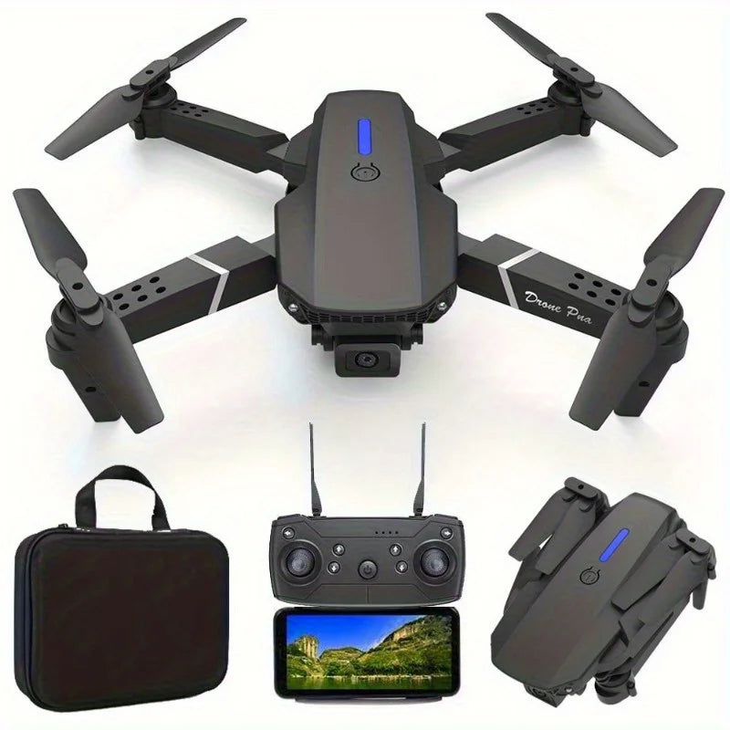 E88 HD Camera Drone with WiFi FPV - Foldable Long Flight Time Beginner Drone, Auto Return , Thanksgiving Gift for Adults & Teens
