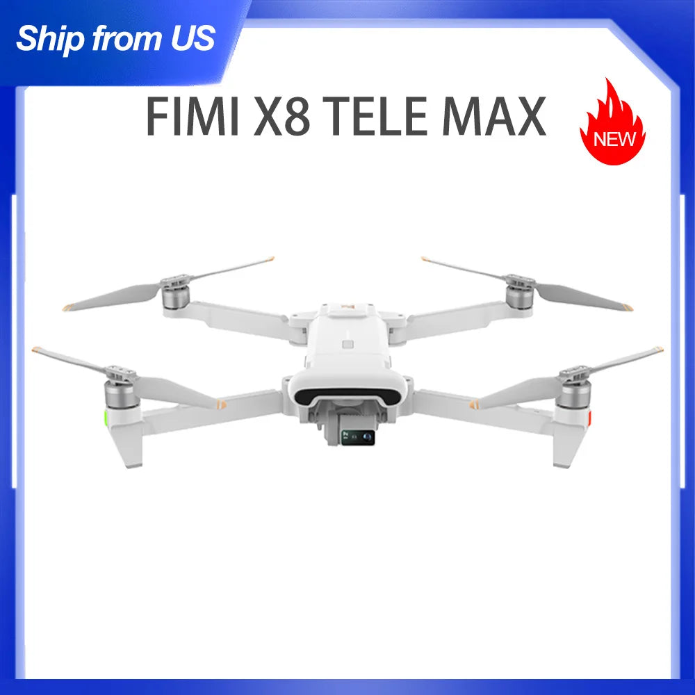 FIMI X8 TELE MAX 3-Axis Gimbal 4K HDR 48MP 30x Camera Drone Professional GPS RC Quadcopter Ship from US