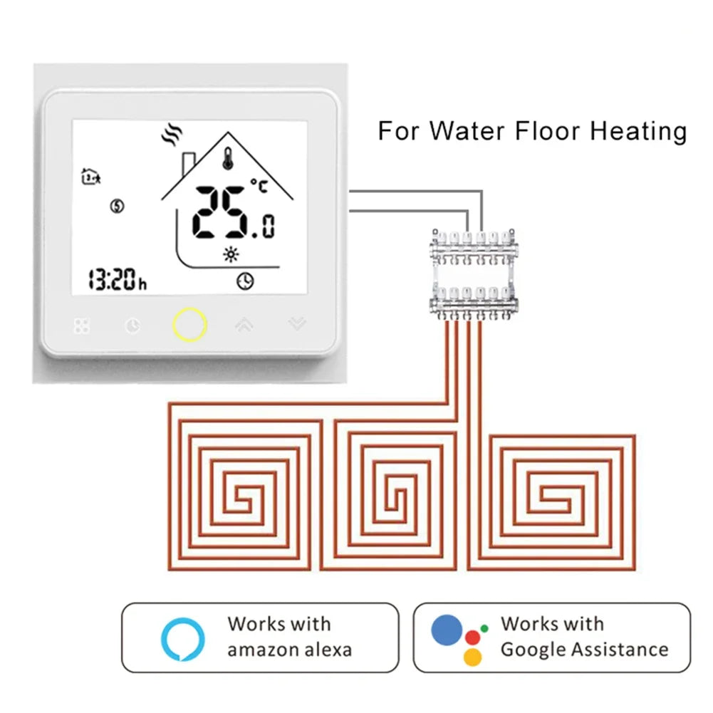 Water/Electric Floor Heating Thermostat with Zigbee Control Smart Home Floor Thermostat Underfloor Heating Temperature Regulator