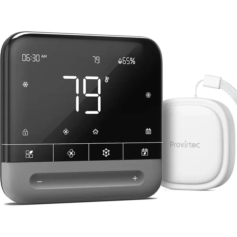 Smart WiFi Programmable Thermostat 7 Day Energy Saver Remote Control Smart Sensor Home Sleep Away Modes Compatible with 24VAC