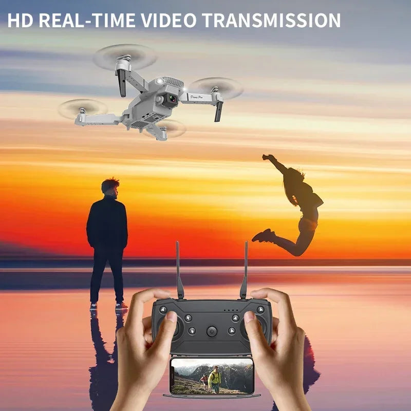 New E88 Pro FPV Drone with HD 4K 1080P Camera, WIFI, Height Hold, Foldable RC Quadcopter Helicopter Toy Gift