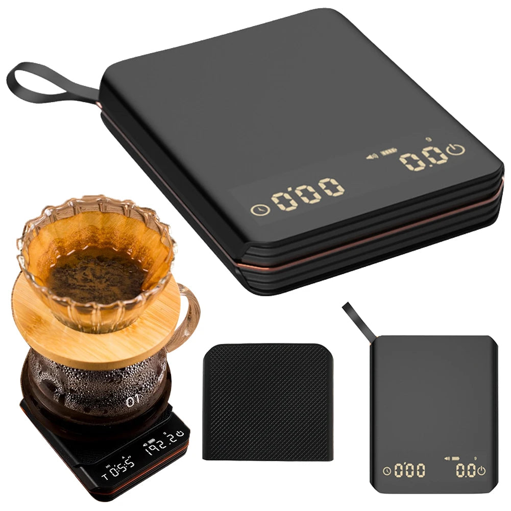Electronic Coffee Scale with Timer LED Display Mini Pour Over Drip Espresso Scale High Precision Kitchen Scale Home Accessories