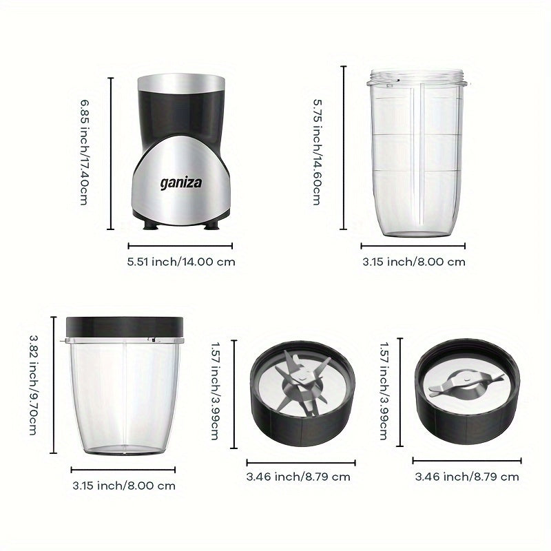 900W Personal Blender & Juicer Set – 15pcs with 4 Cups