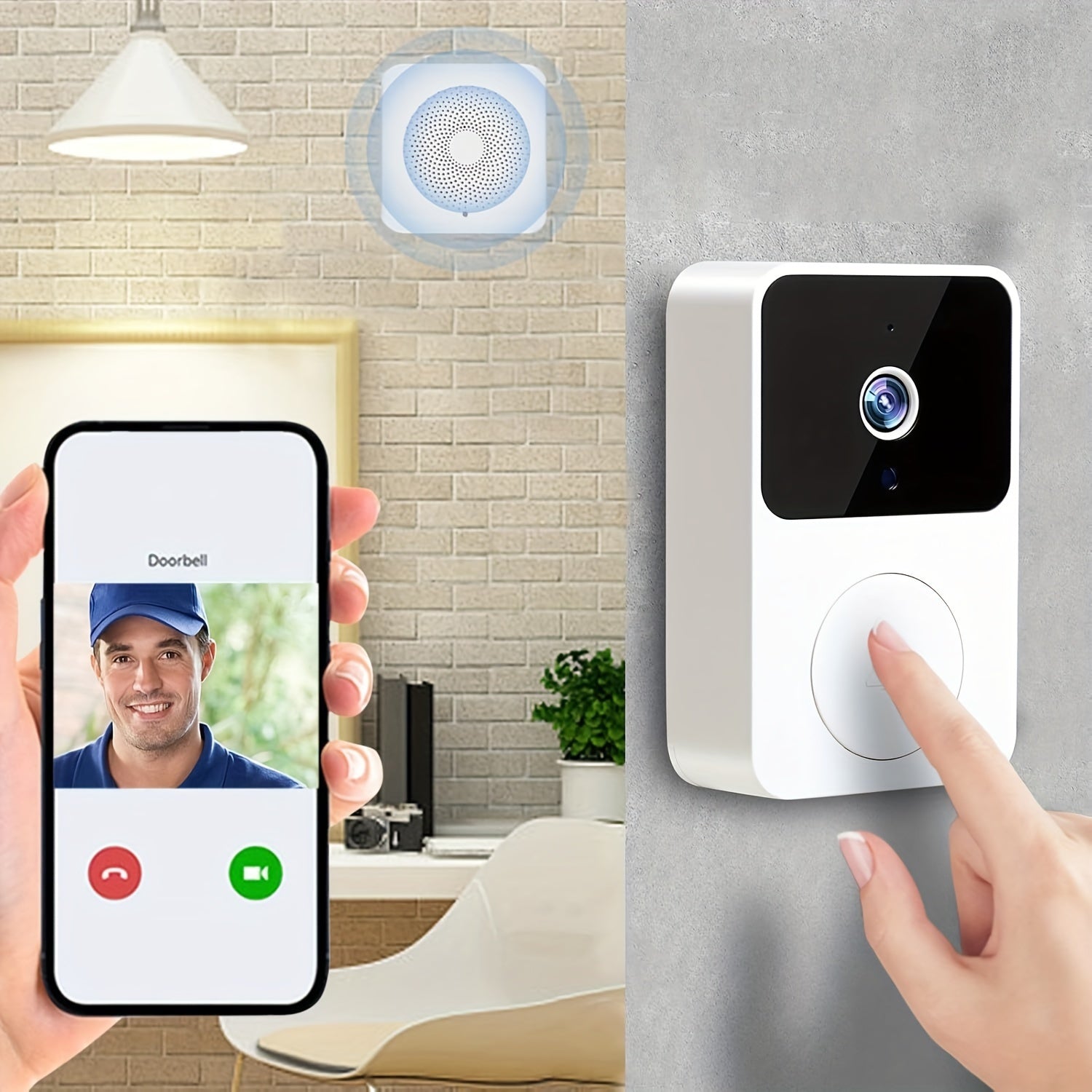 Smart Wireless Video Doorbell – HD, WiFi, Two-Way Audio