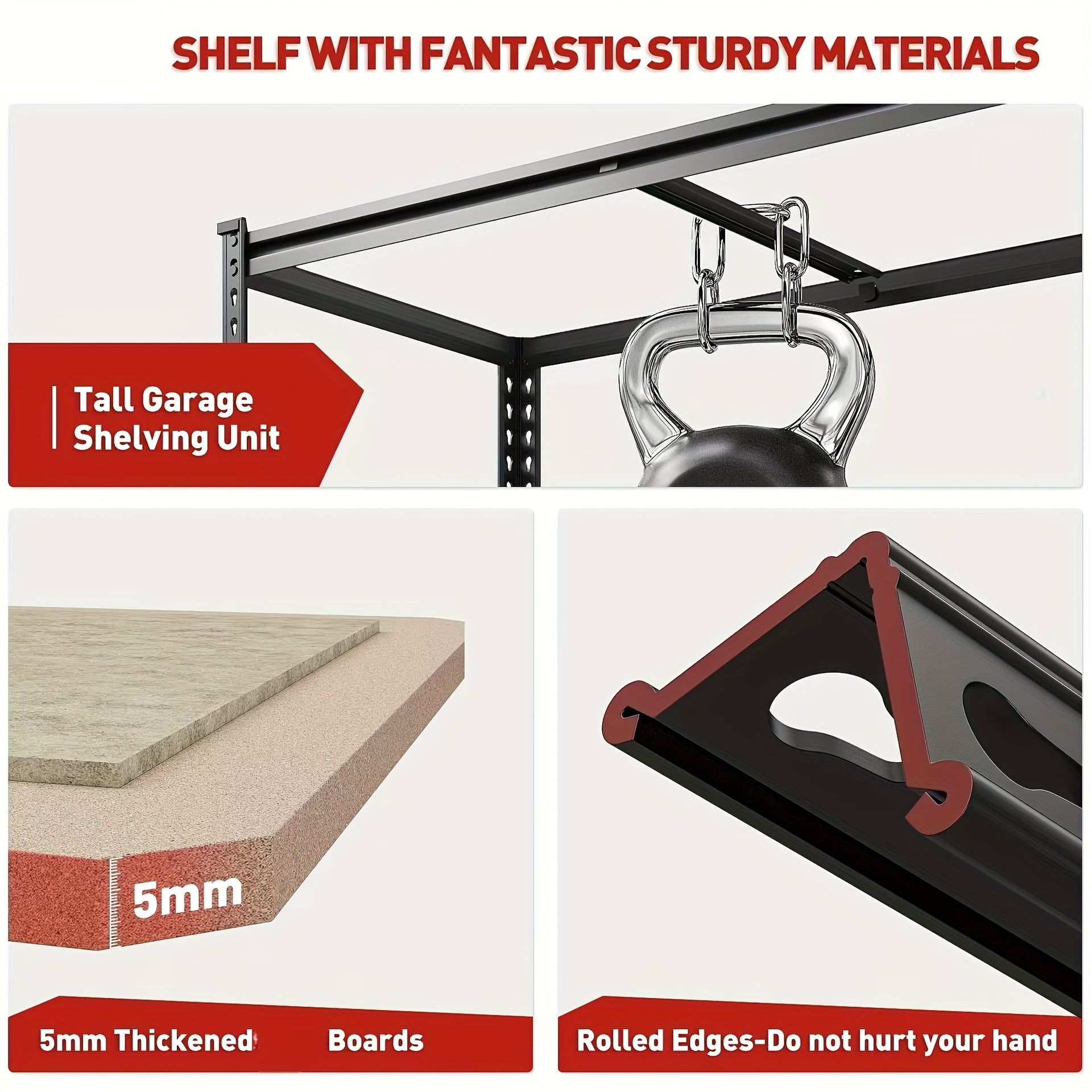 Heavy Duty 5-Tier Metal Shelving Unit – 2000 lbs Capacity